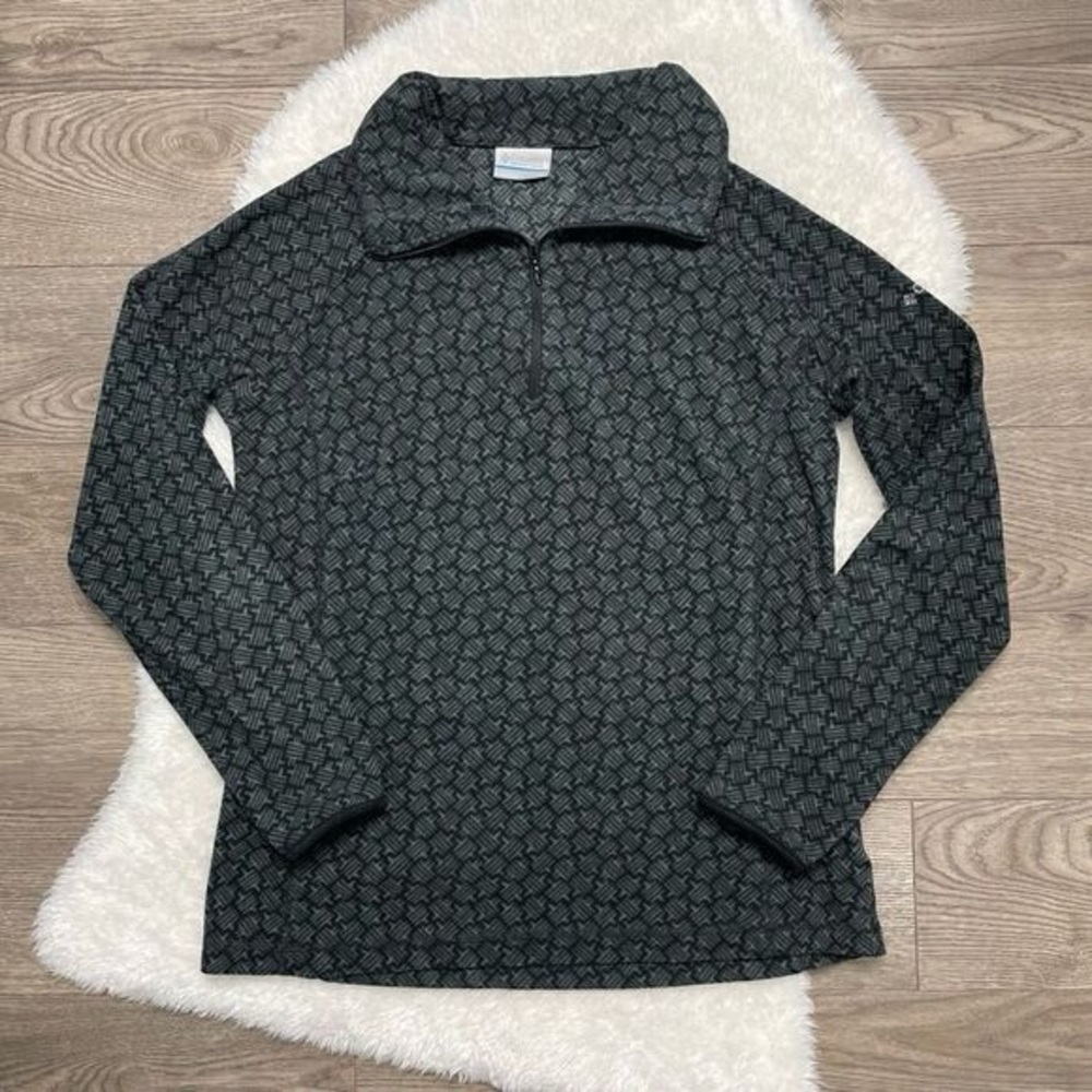 Women's Long Sleeve Patterned Top - Black